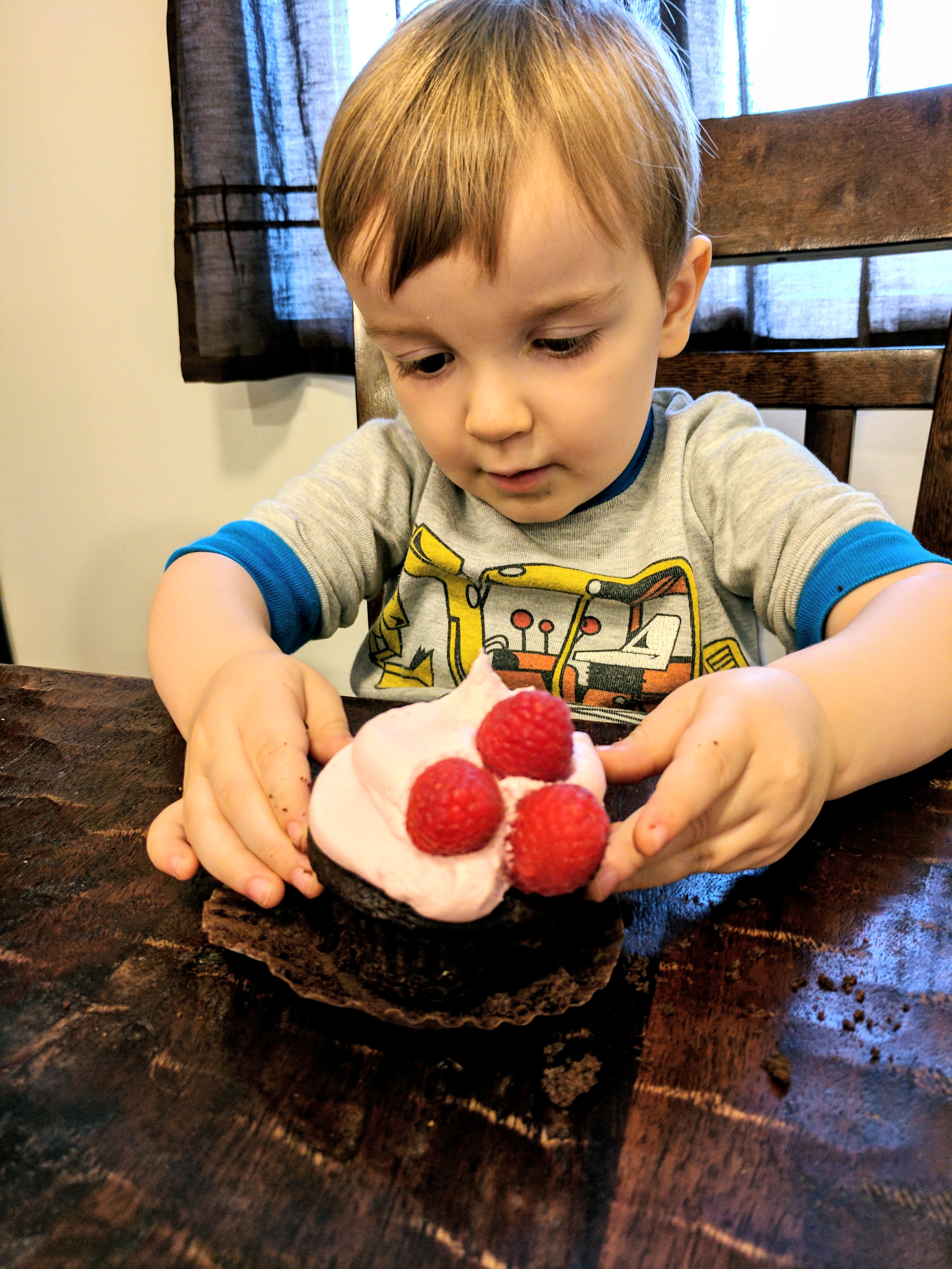 Paddy and his cupcake