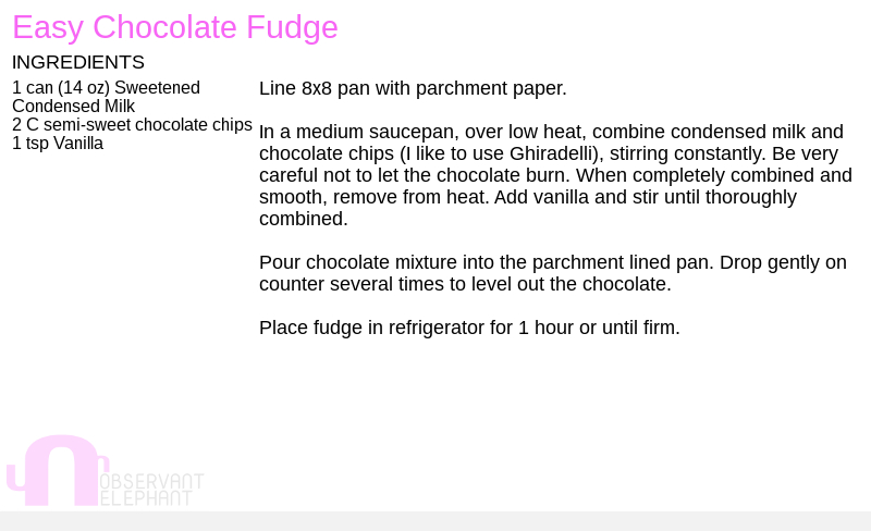 fudge recipe